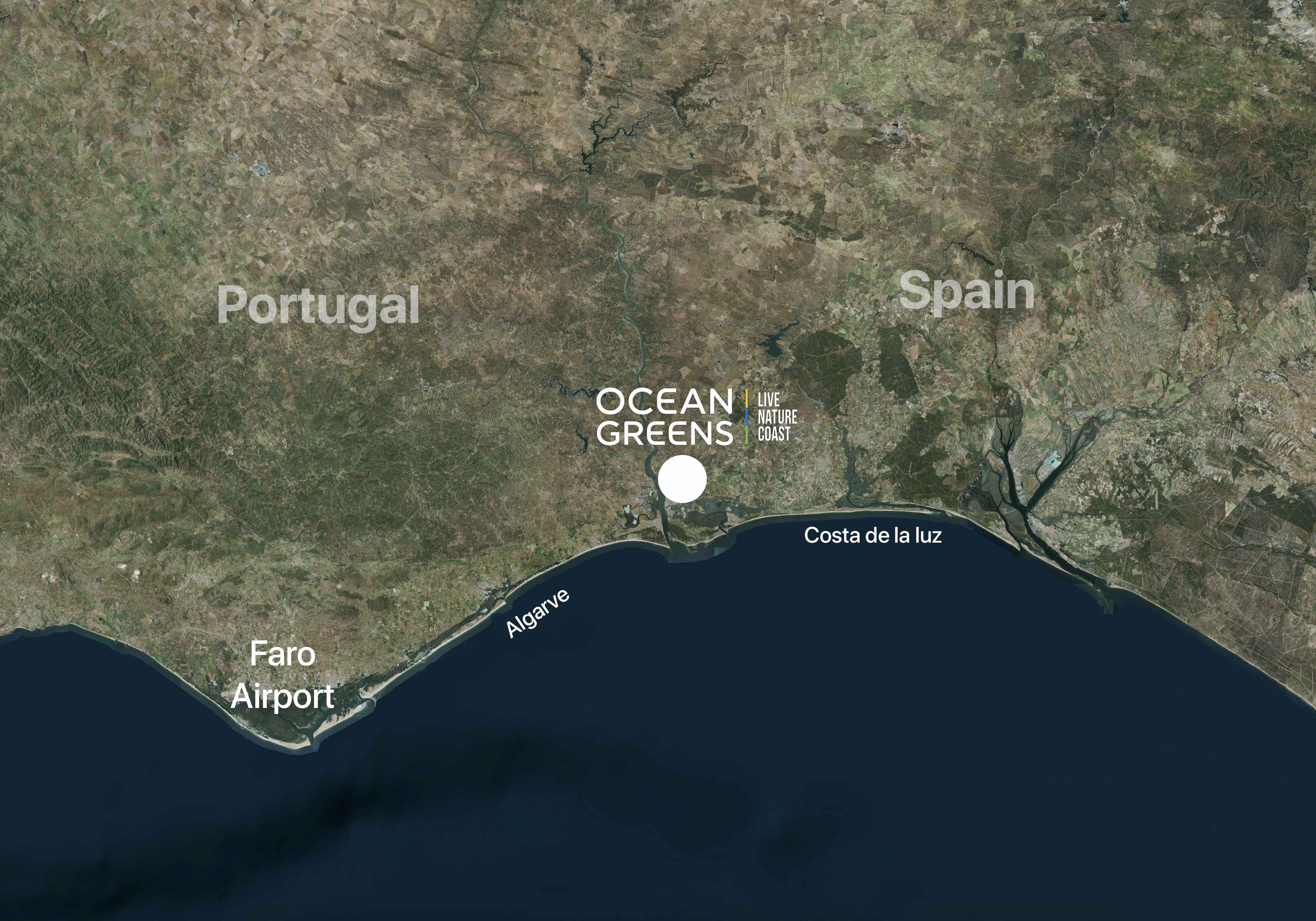 Ocean Greens location - Between Algarve and Costa de la Luz, near Faro Airport and Ayamonte